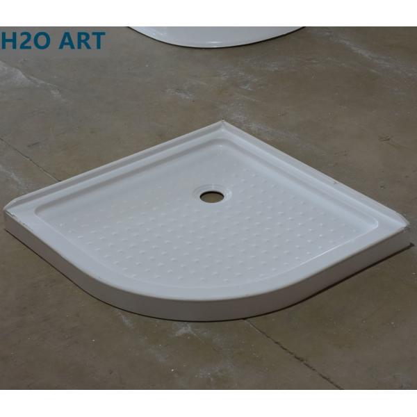 Single Color Roud Acrylic Shower Tray with Topmount Installation and Drainage System
