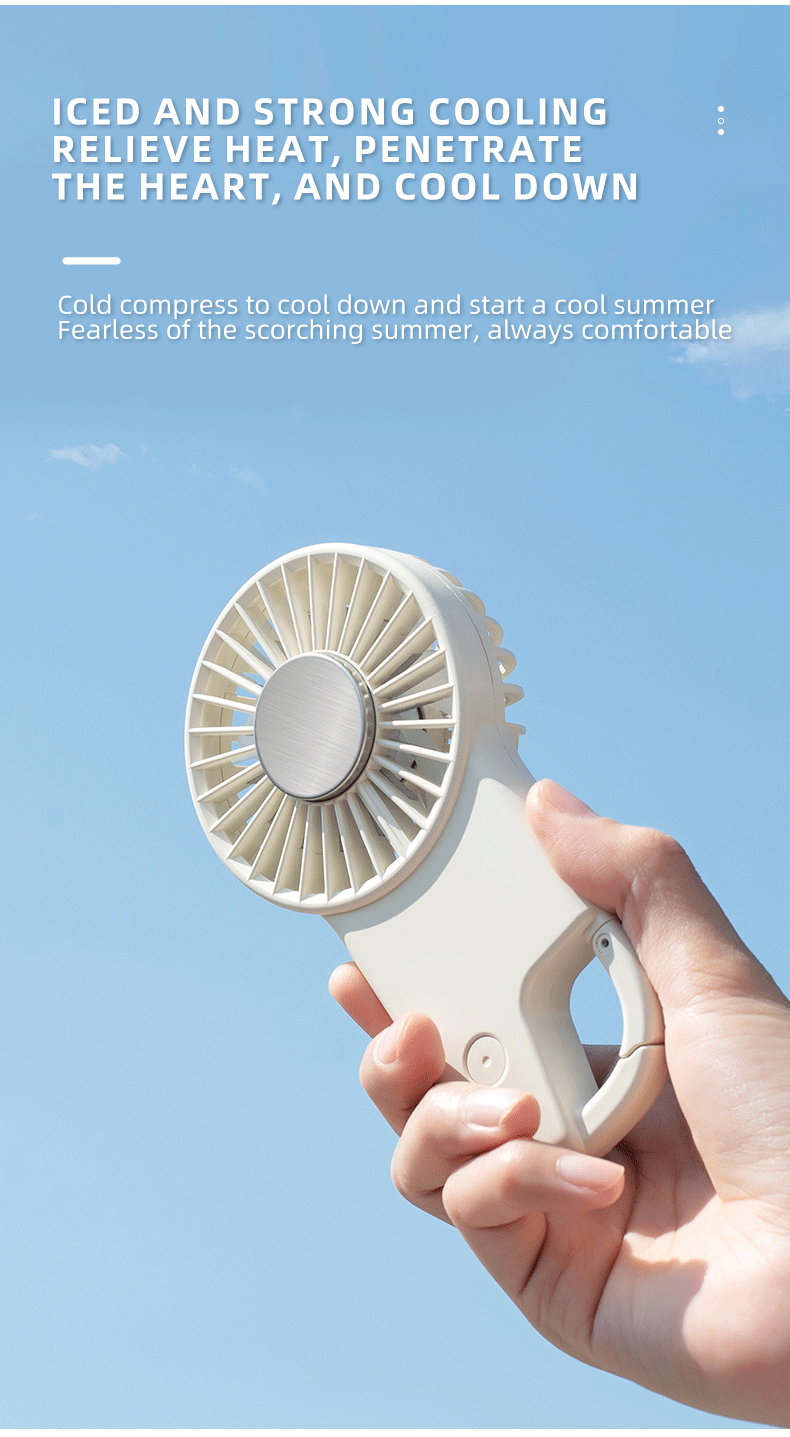 Portable Hand Fan 1200mAh Outdoor Rechargeable Mini Air Conditioner Cooling Electric Refrigeration Fan With Ice Air Cooler