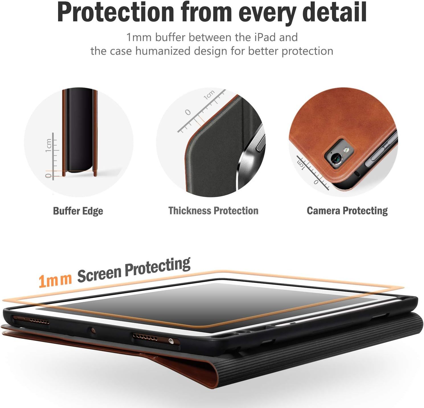 Custom Leather Tablet Case for iPad Air Pro 13 11 10.9 Inch With Designs Business Cover Shockproof ODM OEM Logo Material