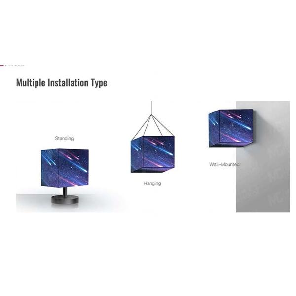 Indoor IP31 Iron Cabinet Commercial LED Display 3d Cube Led Screen Wifi Control