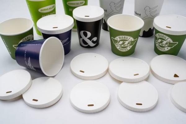 Sturdy  Gas Consumption Cup Lid Making Machine High Productivity