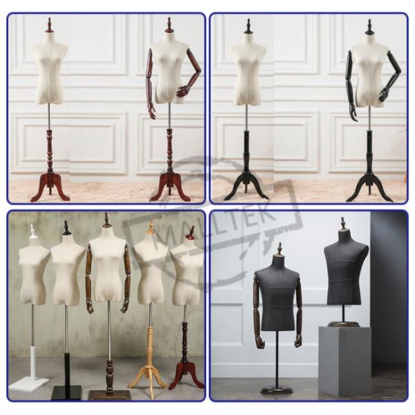 Durable Half Body Tailoring Mannequin Fabric Female Mannequins For Retail