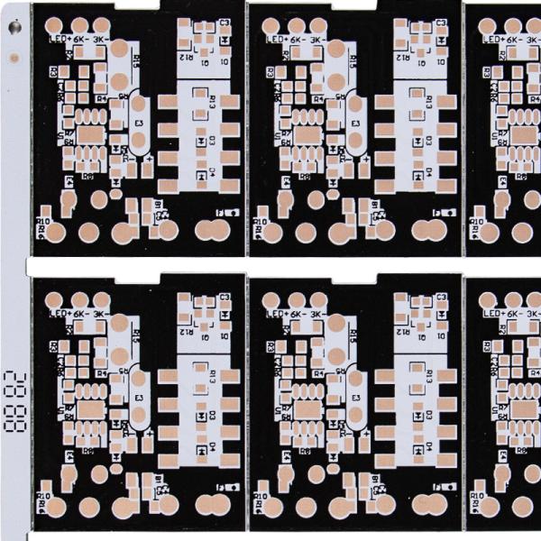 LED Wall Lamp Downlight 25um Copper PCB Board OEM Black Silkscreen