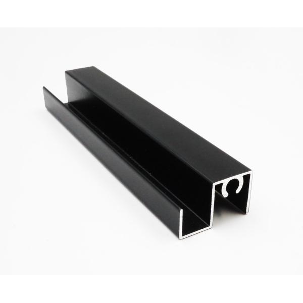 профиль 6m черный анодированный прессованный алюминиевый сползая шкафа со стилем тонкой линии
