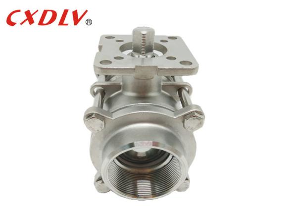 Stainless Steel 3pc Female Threaded Ball Valve SS304 SS316 Normal Pressure
