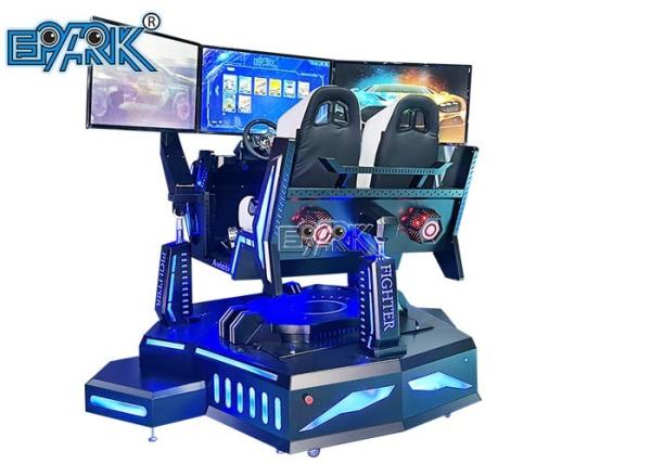 Three Axis Three Screen 9D VR Simulator VR Racing Car Double Seats Arcade Games