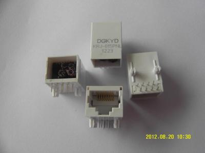 único conector unshielded BAIXO dos ethernet RJ45 do porto 10/100 com o transformador, cinzento