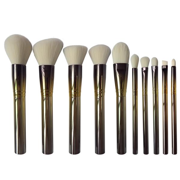 Latest Design Makeup Brush Gradient Plastic Handle Girls Daily Makeup Tools