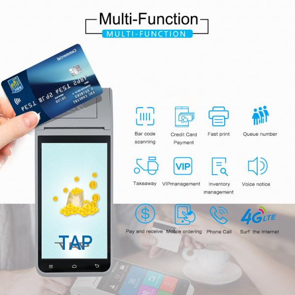 Android 5.1/7/9 Smart Pos Payment Terminal With 2D Barcode Scanner