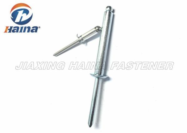 Zin Plated Aluminum / Steel Material Head Blind Rivets Nuts
