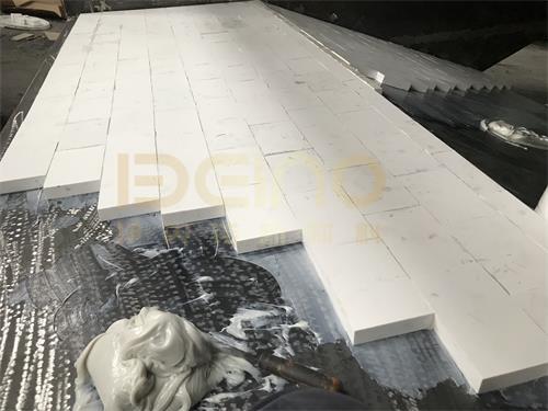 50mm borracha cerâmica revestimentos de desgaste branco em construção conveniente