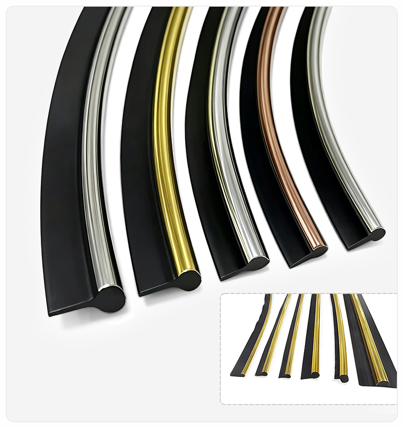 Embedded P-type Bone Strip Inlaid Wire Fabric & Leather Furniture PVC Decorative Chair and Sofa Edge Wrapping Bone Strip