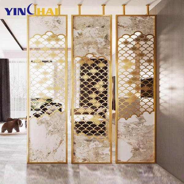 Modern Decorative Metal Room Divider Rust Resistance Customization For Home Entrance