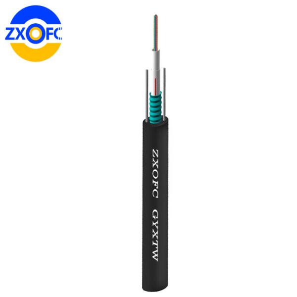 8 12 24 Core Duct Fiber Optic Cable , GYXTW G652D Unitube Fiber Optic Cable