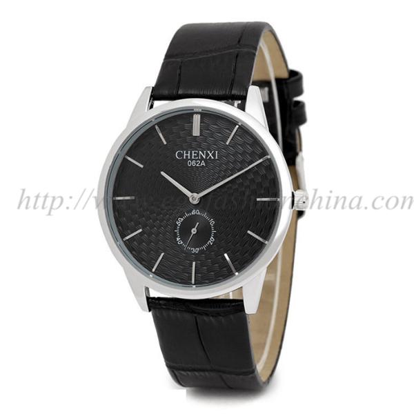 062A Your Logo Customized Watch OEM Watch Wholesale Genuine PU Leather Watch Unisex Watch