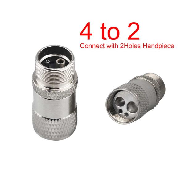 4 Holes 2 Holes Handpiece Connector Dental Accessories Stainless Steel