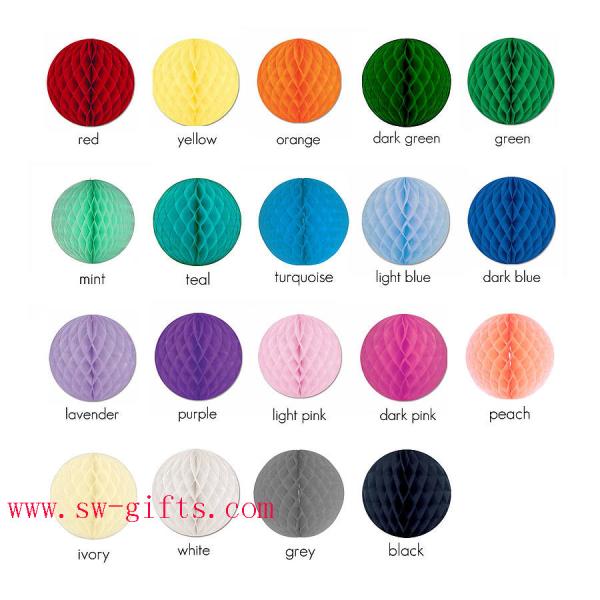 Party Wedding Decoration Paper Craft Tissue Paper Honeycomb Balls Pom Pom Flower Ball
