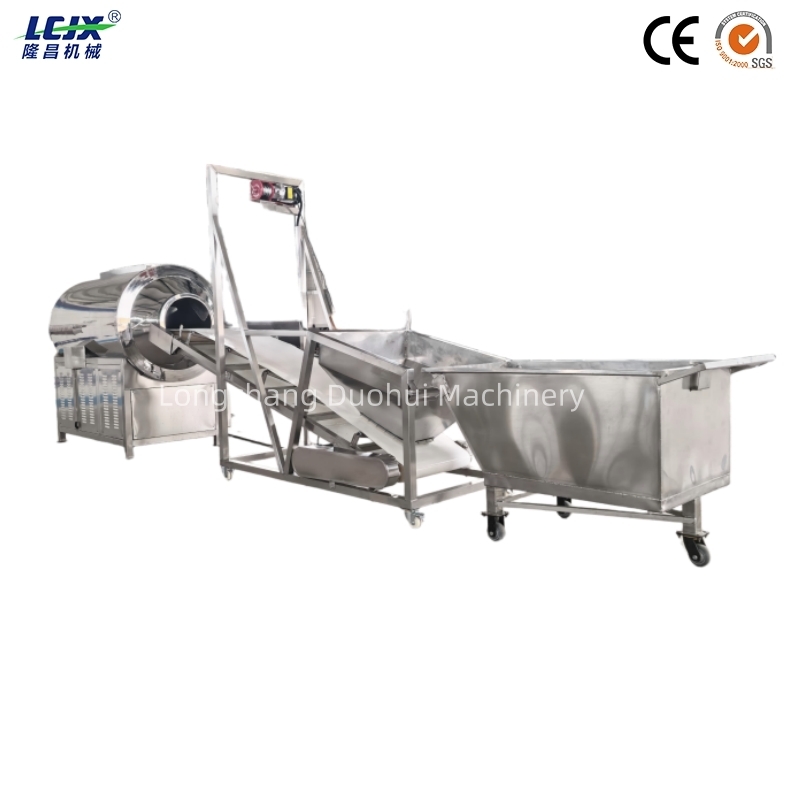 Automatic Temperature Control Stainless Steel Sesame Roasting Machine with Adjustable Speed Mode