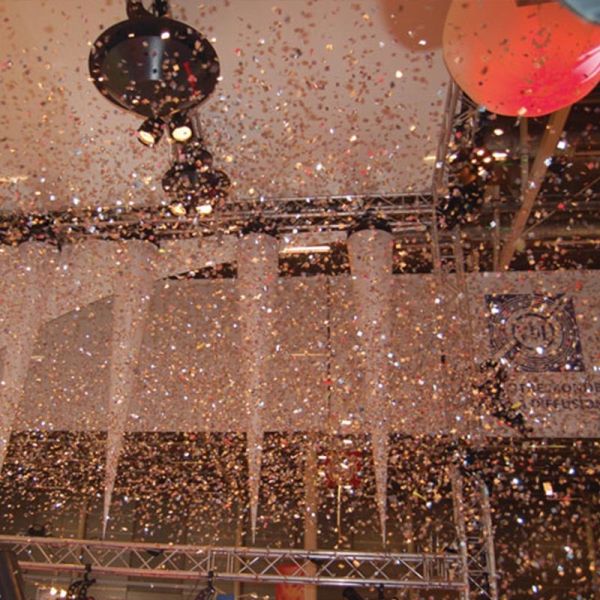1200W Power Swirl Confetti Blaster Machine with Adjustable Airflow and Ceiling Mountable for Weddings and Events