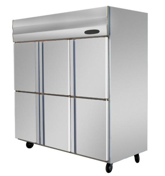 Fã que refrigera o refrigerador frio vegetal do congelador ereto comercial com roda