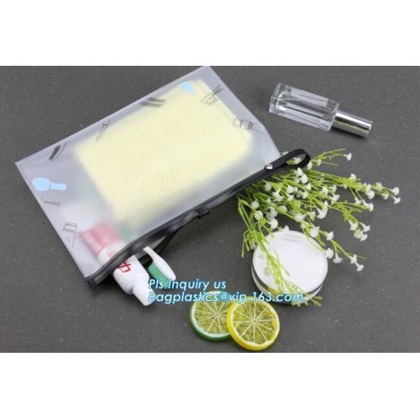 PVC mini plastic zipper cosmetic slider zip bags with printed, Promotional cosmetic makeup bag use beautiful pvc cosmeti