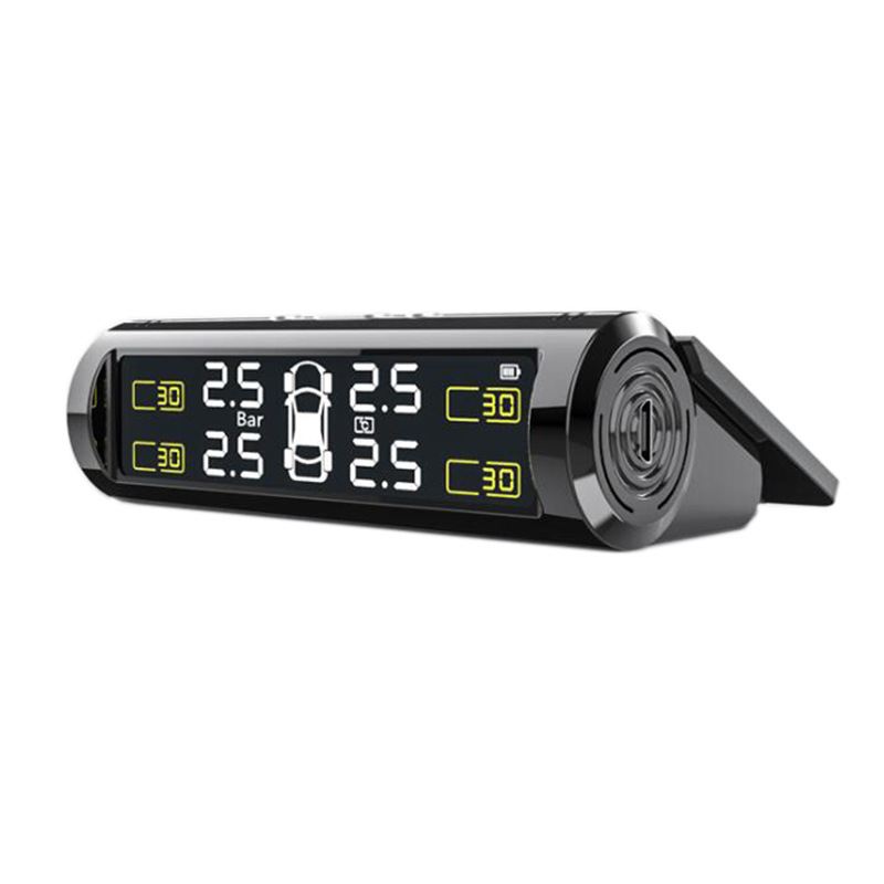 New Condition High Quality Plastic Car TPMS Tire Pressure Monitor with External Wireless Solar Sensor Universal JYS S7 12V