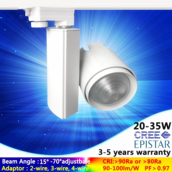 Euro adaptor 60 degree adjustable lens 3000K 15W focu led lamps 100lm/w led track light fixture