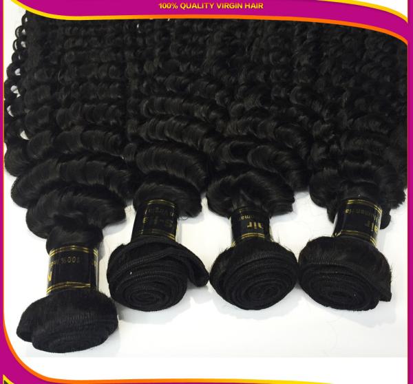 Free Shipping Natural Black 10A Grades 100% Virgin Indian Hair Deep Wave With 4*4inch Lace Closures 10inch-30inches