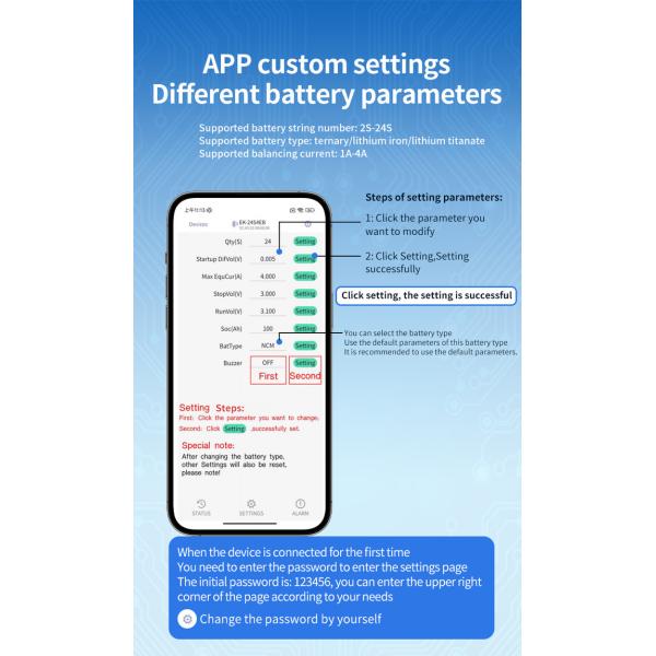 Enerkey 4A 24S LTO умный балансировщик батарей Lifepo4/Li-ion умный балансировщик батарейных ячеек
