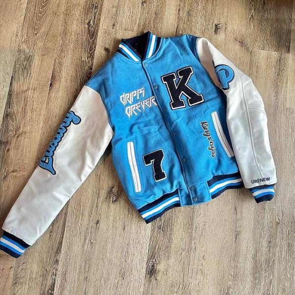 Vêtements en cuir Manches Letterman Jacket Vêtements de rue Université Vêtements universitaires OEM Designs