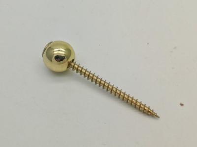 Materiais Zamak Esféricos Revestidos em Ouro Acessórios de parafusos de caixão Durável ZS10
