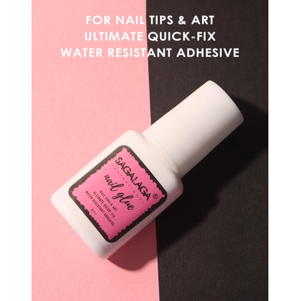 MSDS Certified SAGALAGA 8ML Nail Glue for Press on Nails Nail Art Beauty Custom Logo Strong Adhesive Soft Gel Tips
