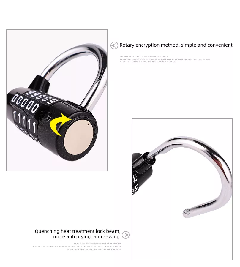5-digit Code Security Password Zinc Alloy Combination Padlock for Gym Toolbox Cabinet-RARLUX L05 Model Eco-Friendly & Durable