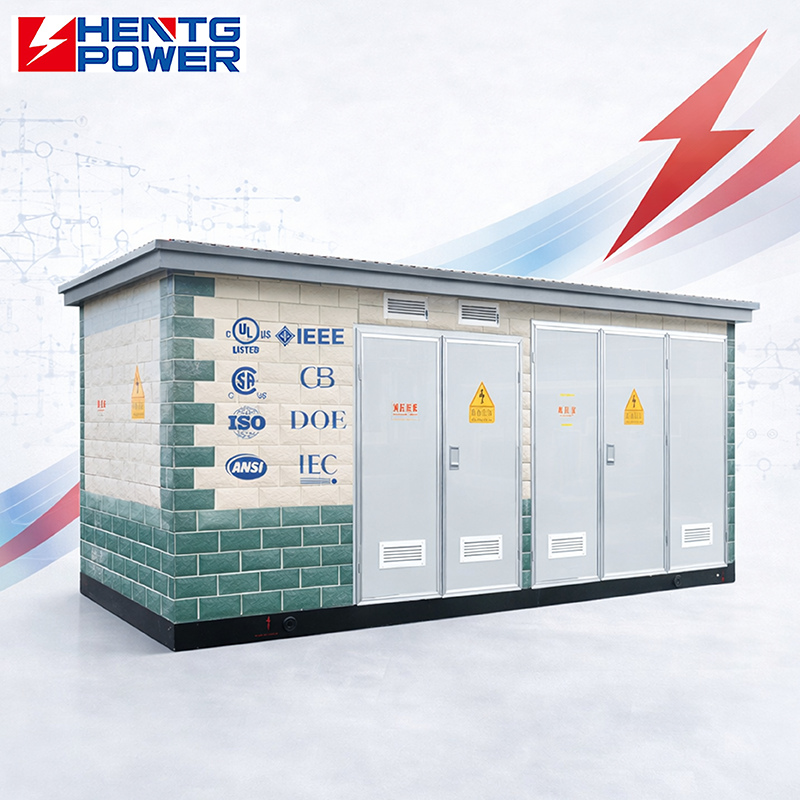 Easy-Install HENTG POWER 33kV/0.4kV 500kVA Outdoor Compact Prefabricated Box Type Substation For Africa EPC Project