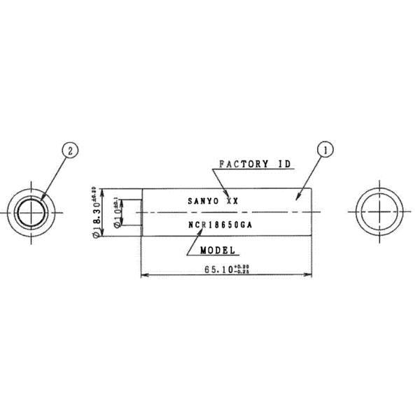 Литий-ионный аккумулятор 18650GA 10A Panasonic NCR18650GA 3500mAh 3.7V