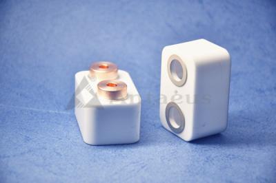 Da alumina cerâmica eletrônica dos componentes Al2O3 do marfim soldadura cerâmica ao contator 3.6-3.9g/Cm3 do metal
