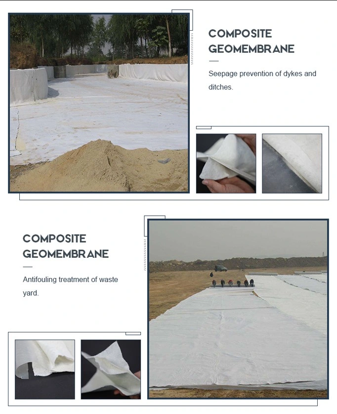 Geomembrana compuesta antiperforación anti-seca en ingeniería geotécnica y de construcción
