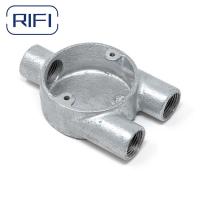 Boîte de jonction circulaire à trois voies BS31/4568 malléable 25 mm Boîte ronde électrique