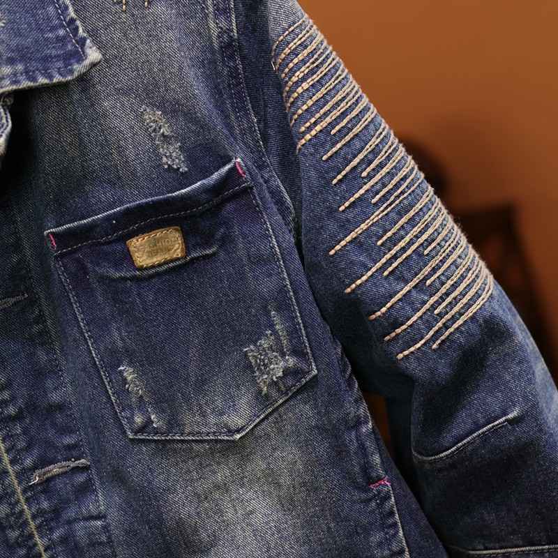 Blue Daily Youth Trend biker jacket wholesale Long Sleeve Polyester 19% Custom (JK524)