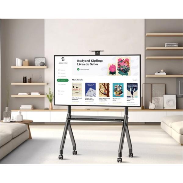 Black TV Floor Stand 600 X 400 Flat Screen Cart Fits Flat Panel TV Up To 143Lbs