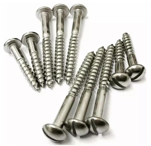 Customized DIN 96 Round Head Wood Screws Low Carbon Steel Slotted Hardware Parts