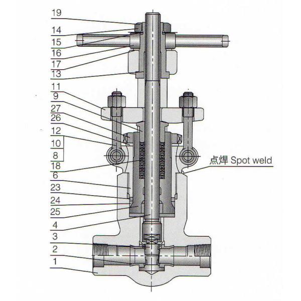 PSB Pressure Seal Bonnet F22 Gate Valve, High Pressure Ansi 2500LB Forged Steel Gate Valves, Dn25, SW Connection