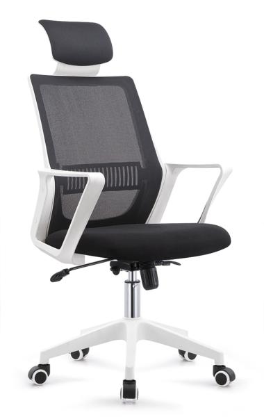 White Mesh High Back Office Chair For Tall People Puncture Proof ISO Approval