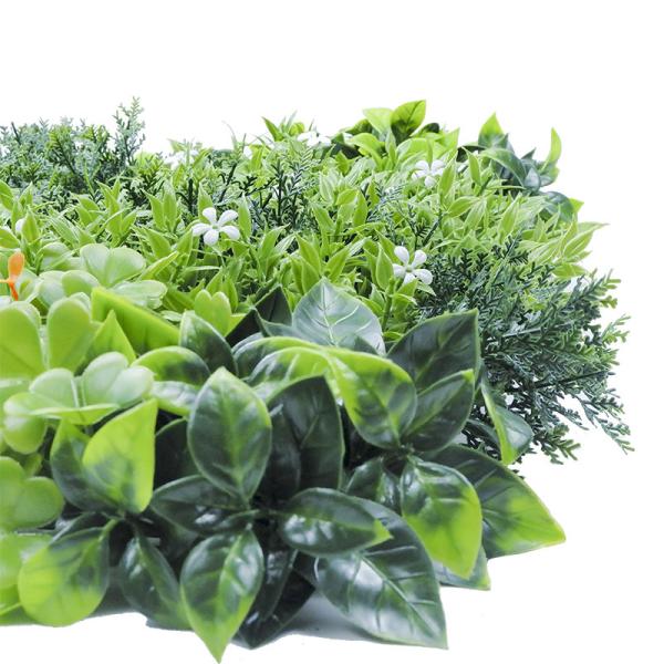 Home Decorative PE Artificial Plant Wall Ornaments Plastic Grass Backdrop Panel