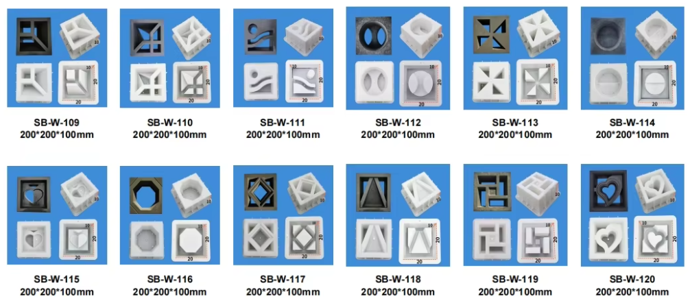 PP Rubber Block Mold Plastic Brick Cement Floor Tile Paver Mold: Applicable to Streets, Parks, Parking Lots and Road Paving Brick Mold