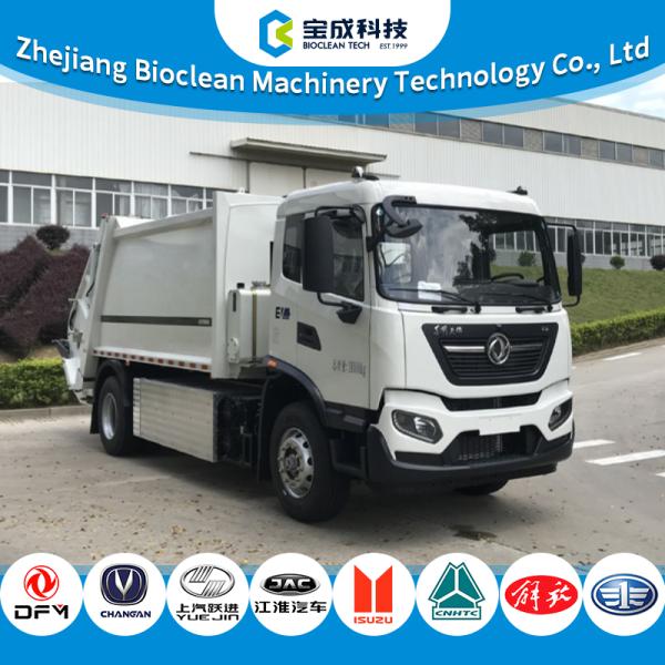 18Tons Pure Electric Waste Truck Refuse Compactor Vehicle With TZ370XS-LKM1103 Engine