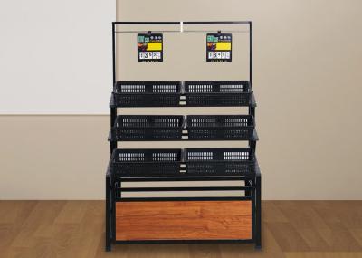 Plastic Spraying Vegetable Display Rack Multifunctional For Supermarket