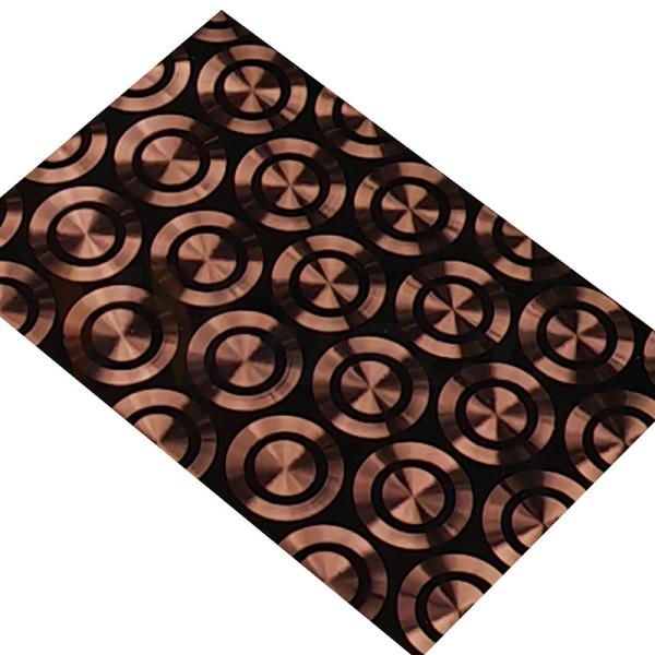O CD da cor da chapa metálica PVD de Rose Gold Decorative Stainless Steel que lustra o laser 3D laminou
