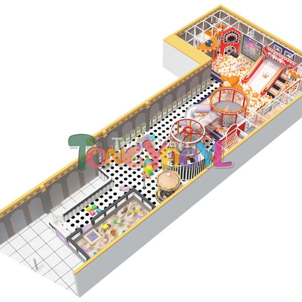 Orange Indoor Commercial Playground Equipment Fantasy Theme Soft Play Playground Equipment