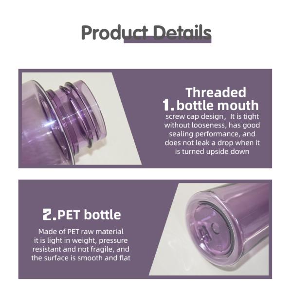 PET cleanser oil pump bottle 100ml PCR material packaging